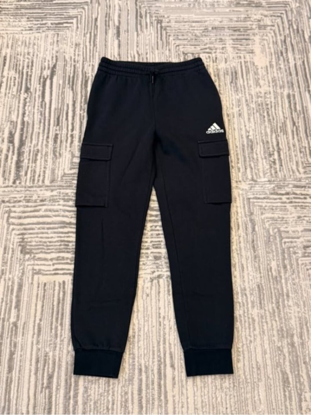 Adidas women's small black fleece-lined thick jogger sweatpants MSRP $74.99